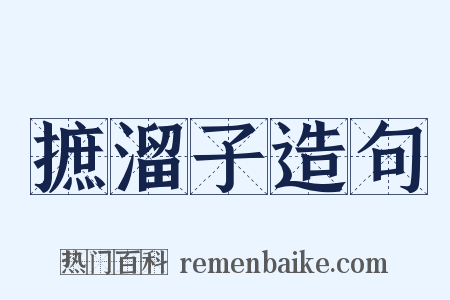 摭溜子造句是什么意思的图片